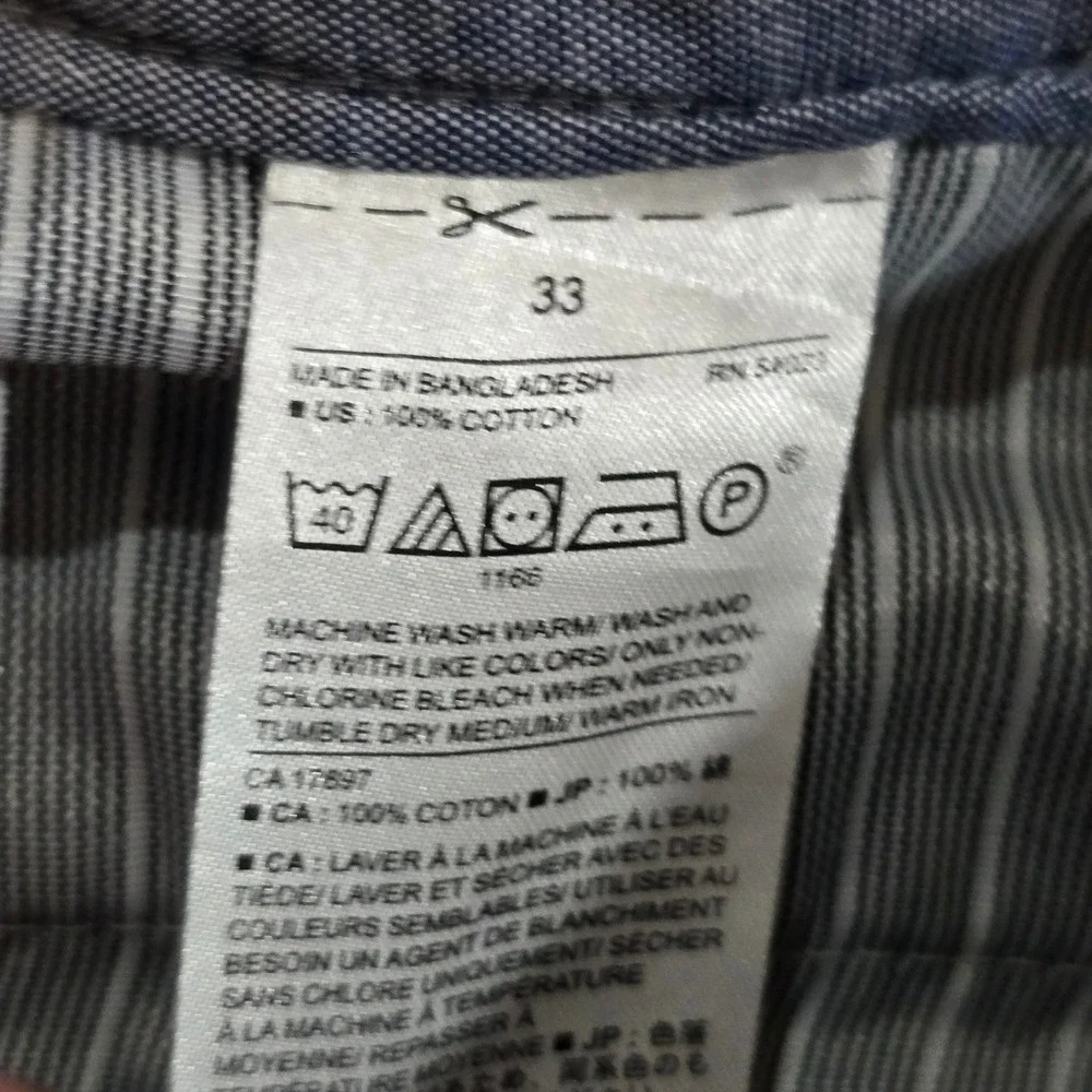 Banana Republic Emerson Short Chino Shorts 33 Navy Blue Mens 9 Inch Inseam